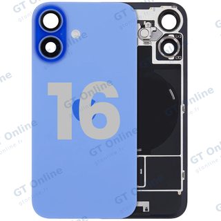 Vitre arrière pour Apple iPhone 16 (origine d'occasion — grade A, bleu outremer)