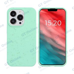 Coque Bambou Biodégradable PROTECT pour Apple iPhone 14 Pro (#4) Vert Menthe