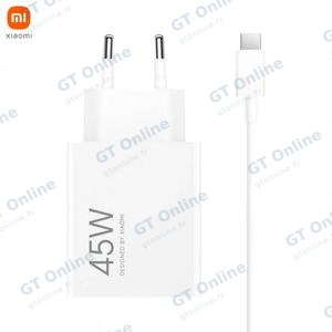 Chargeur Secteur USB Xiaomi HyperCharge Combo 45W avec Câble USB-C Blanc