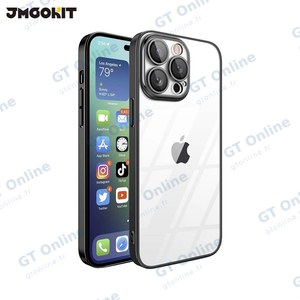 Coque de Protection Crystal Glass JMGOKIT pour Apple iPhone 13 Pro Max Noir