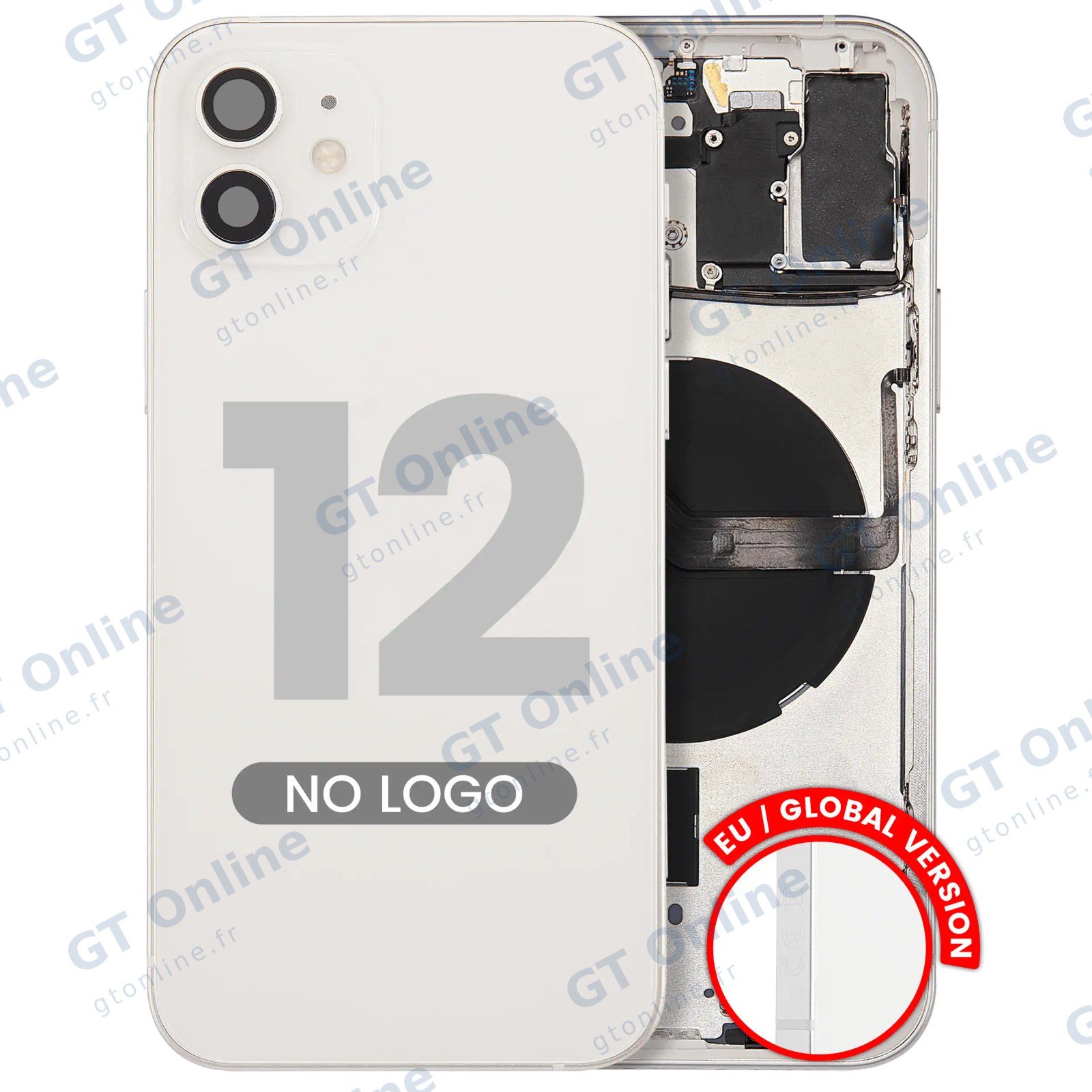 Châssis pour Apple iPhone 12 (version EU, compatible premium, blanc)