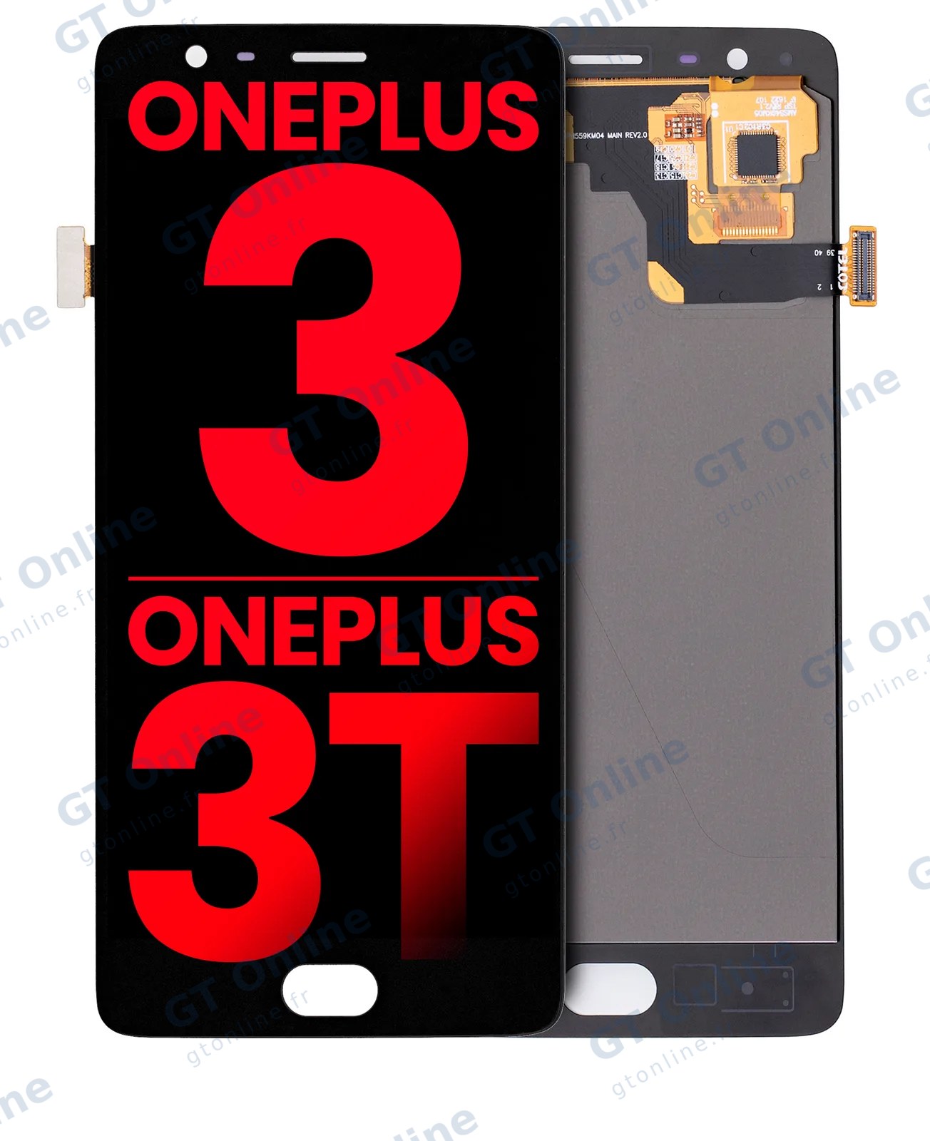 Écran OLED sans châssis pour OnePlus 3 / OnePlus 3T (noir)
