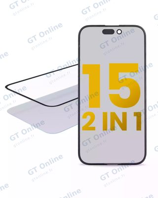 Vitre d’écran avec OCA pour Apple iPhone 15 (OCA Master, lot de 2)