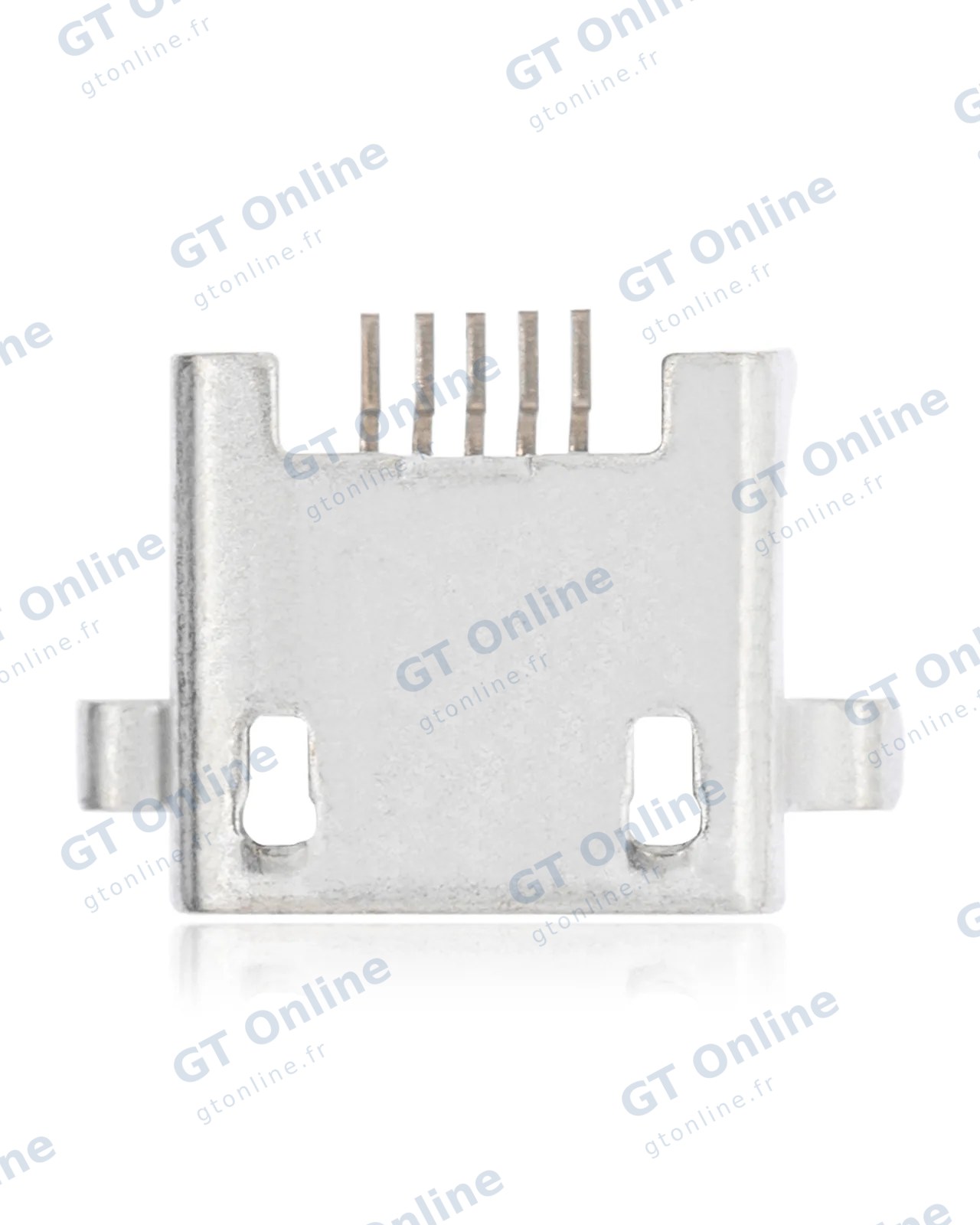 Connecteur de charge à souder — format Micro B, 5 broches, 4 points de fixation (C142)