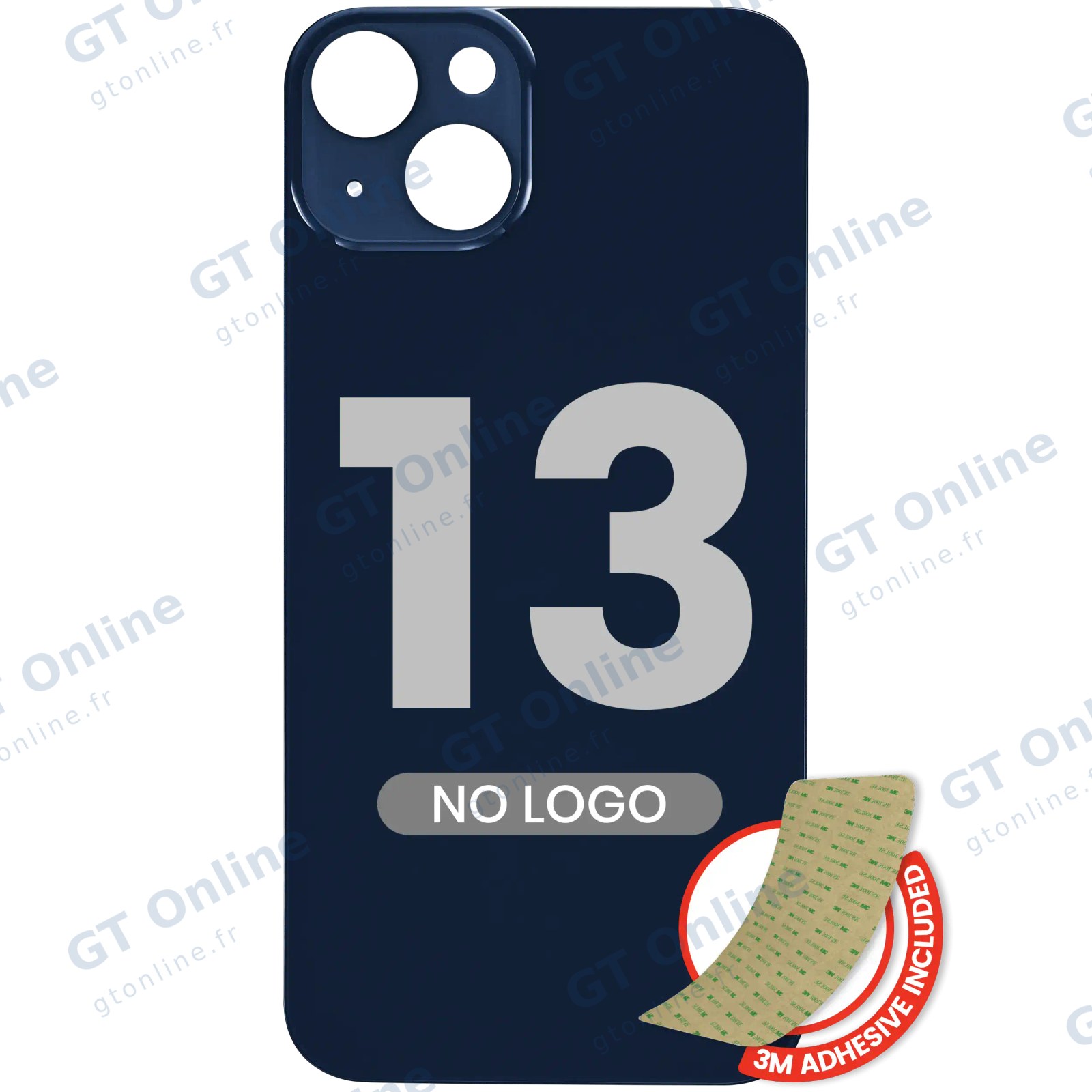 Vitre arrière pour Apple iPhone 13 (No Logo / Large Camera Hole, minuit)