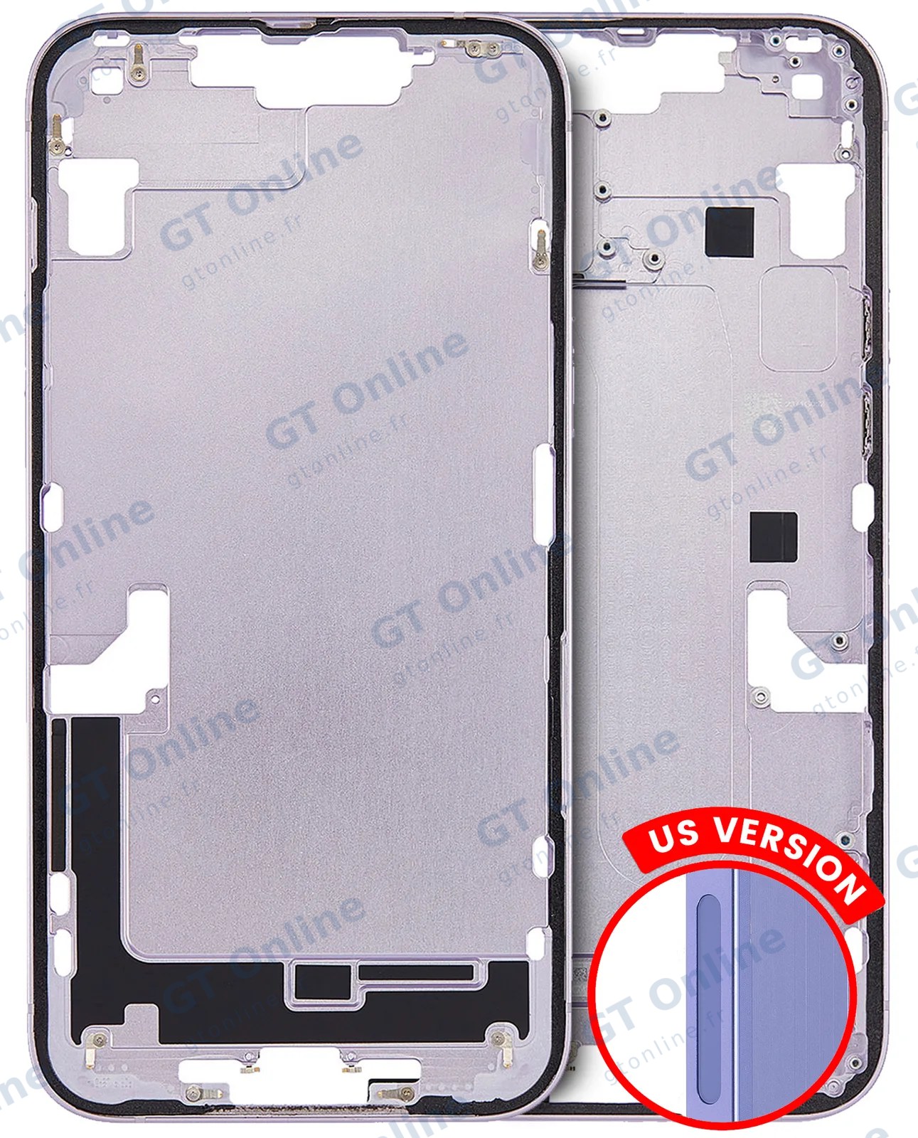 Châssis pour Apple iPhone 14 Plus (version US, origine d'occasion — grade A, violet)