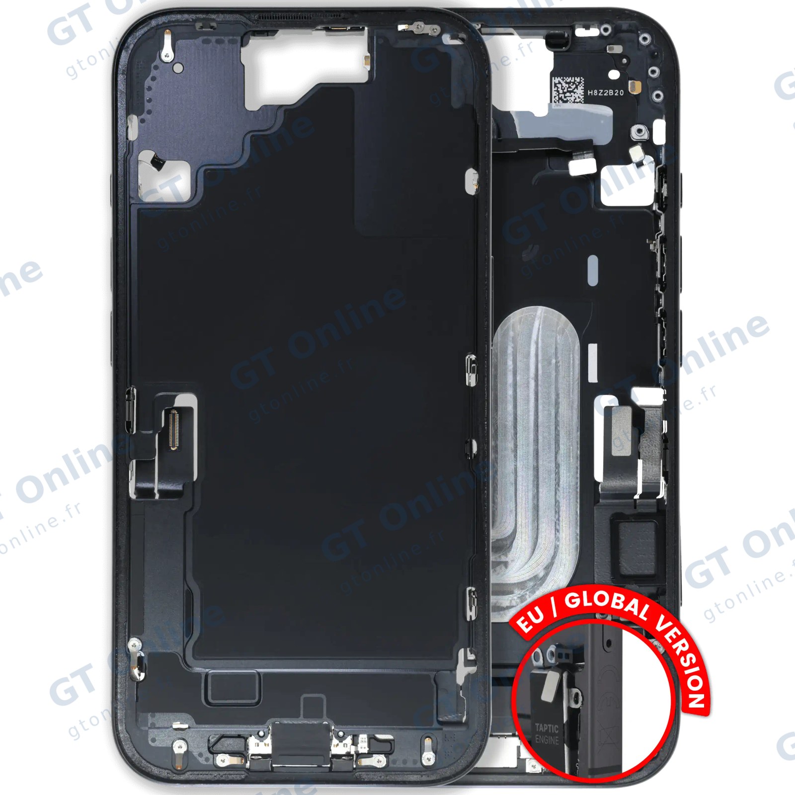 Châssis pour Apple iPhone 16 (version EU, origine d'occasion — grade A, noir) — réf. 107282227324