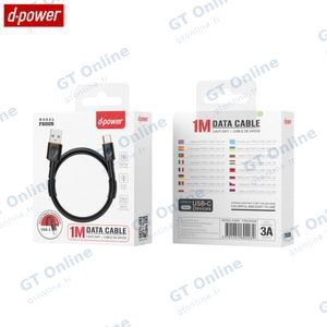 Câble Data USB vers USB-C d-power F6005 (1m) Noir