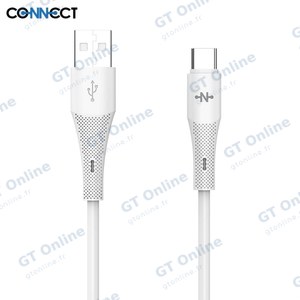 Câble Data USB vers USB-C CONNECT MC-CBC13 24W (1m) Blanc
