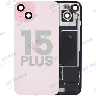 Vitre arrière pour Apple iPhone 15 Plus (origine d'occasion — grade A, rose)