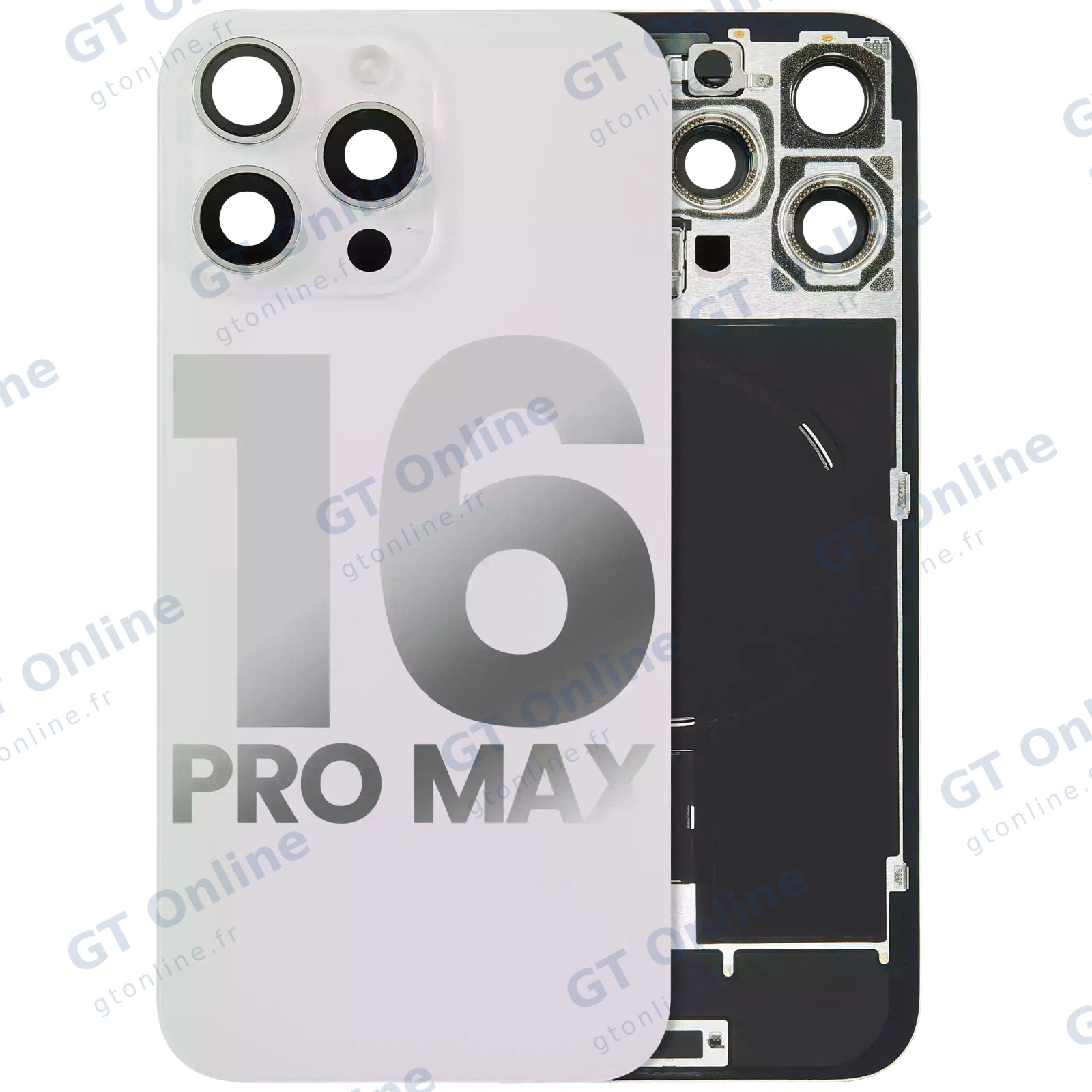 Vitre arrière pour Apple iPhone 16 Pro Max (origine d'occasion — grade A, White Titanium)