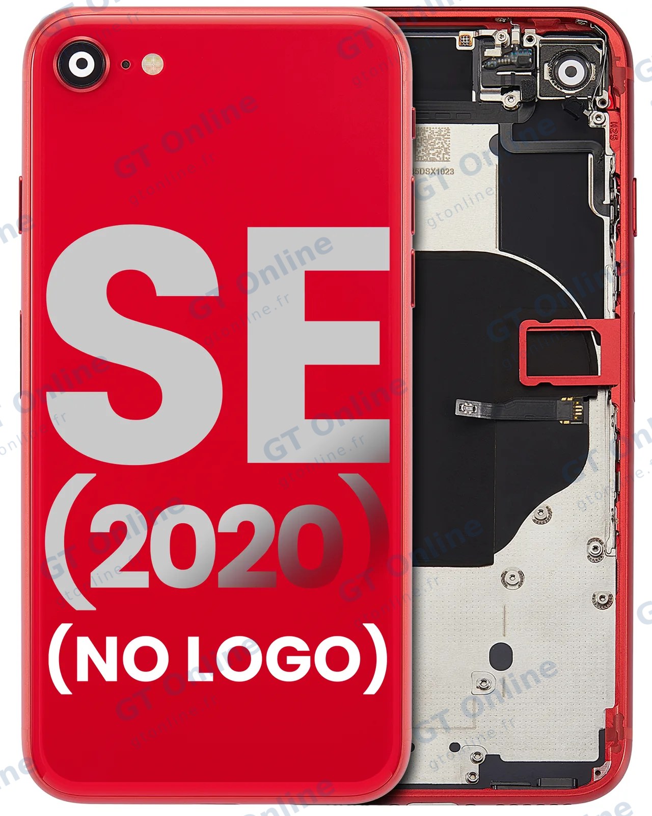 Châssis pour Apple iPhone SE (2020) (sans logo, compatible premium, rouge)