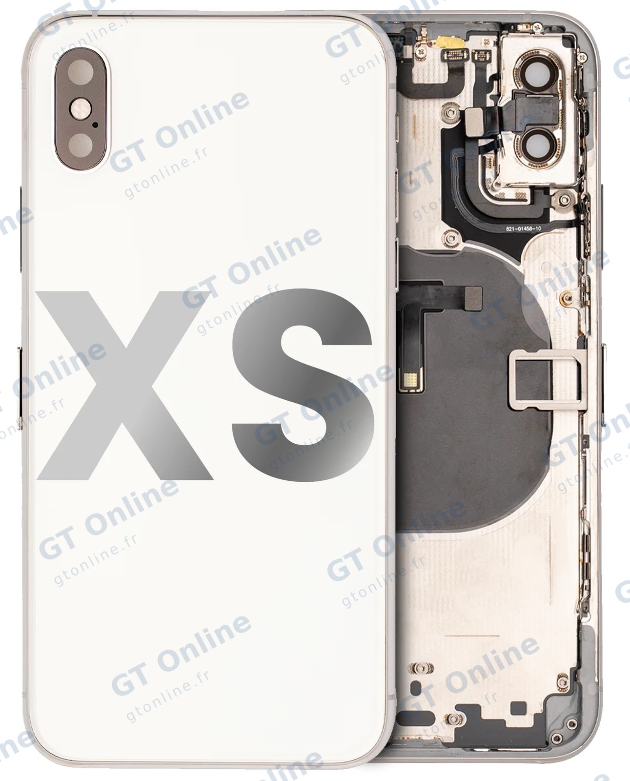 Châssis pour Apple iPhone XS (origine d'occasion — grade A, argent)