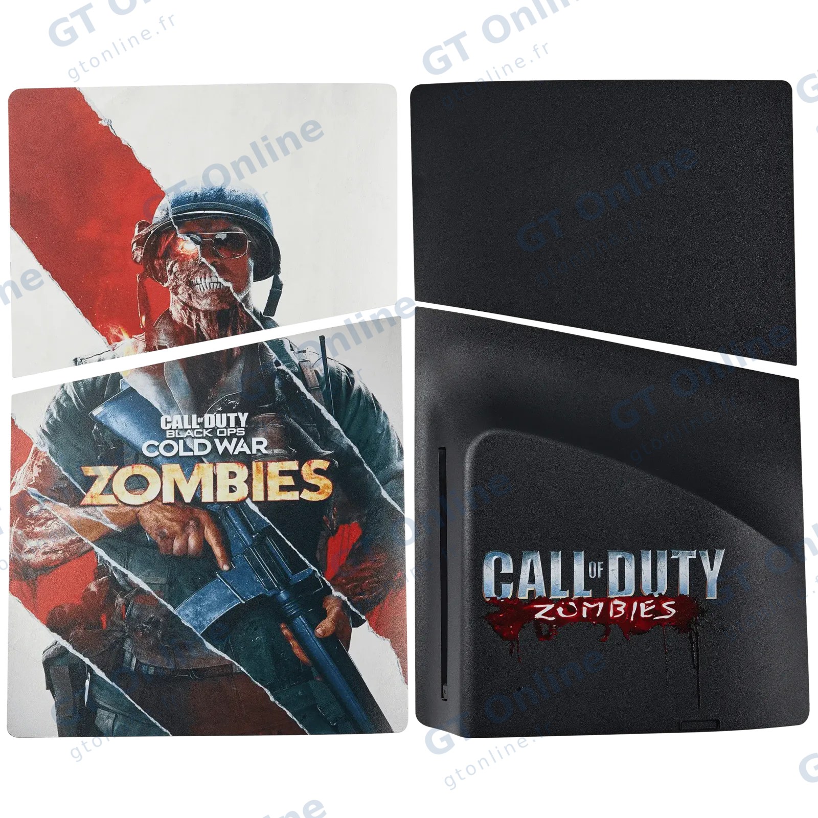 Façades haut et bas pour Sony PlayStation 5 Slim avec lecteur — Call of Duty: Black OPS Cold War Zombies