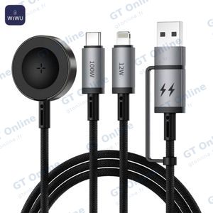 Câble de Charge Wiwu Wi-C050 Multifonction avec Charge pour Apple Watch 100W 1.2m Noir