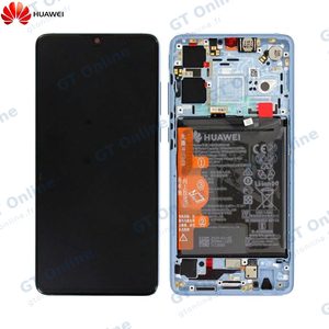Bloc Écran Complet avec Châssis et Batterie Original Huawei P30 02352NLP 02354HMF 02354KUB Nacre