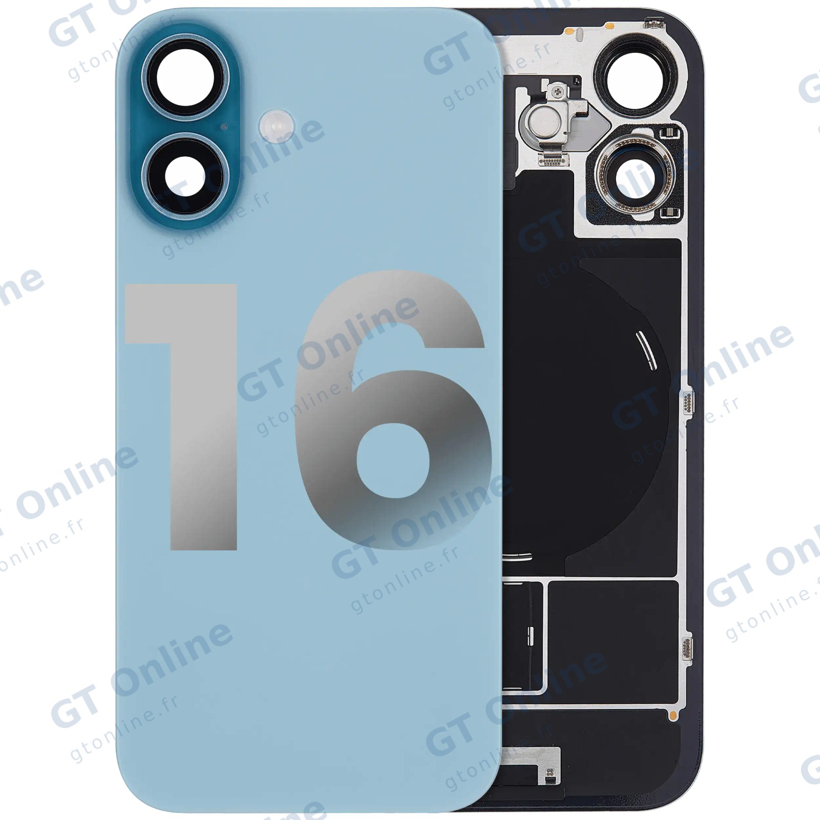 Vitre arrière pour Apple iPhone 16 (origine d'occasion — grade B, turquoise)