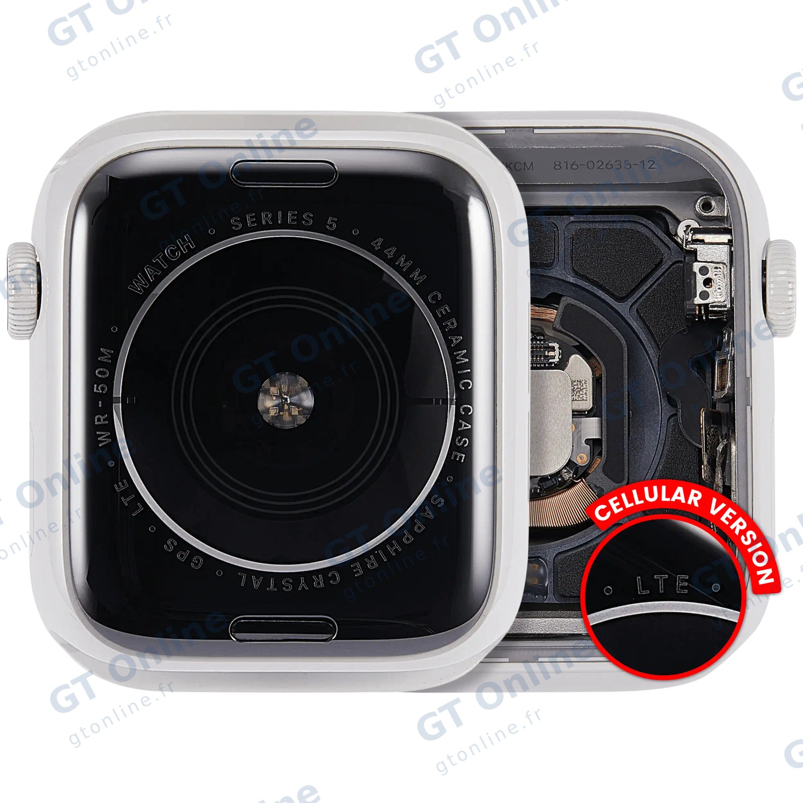 Châssis pour Apple Watch Series 5 (44MM) (origine d'occasion — grade A, Cellular Version, Ceramic / White)