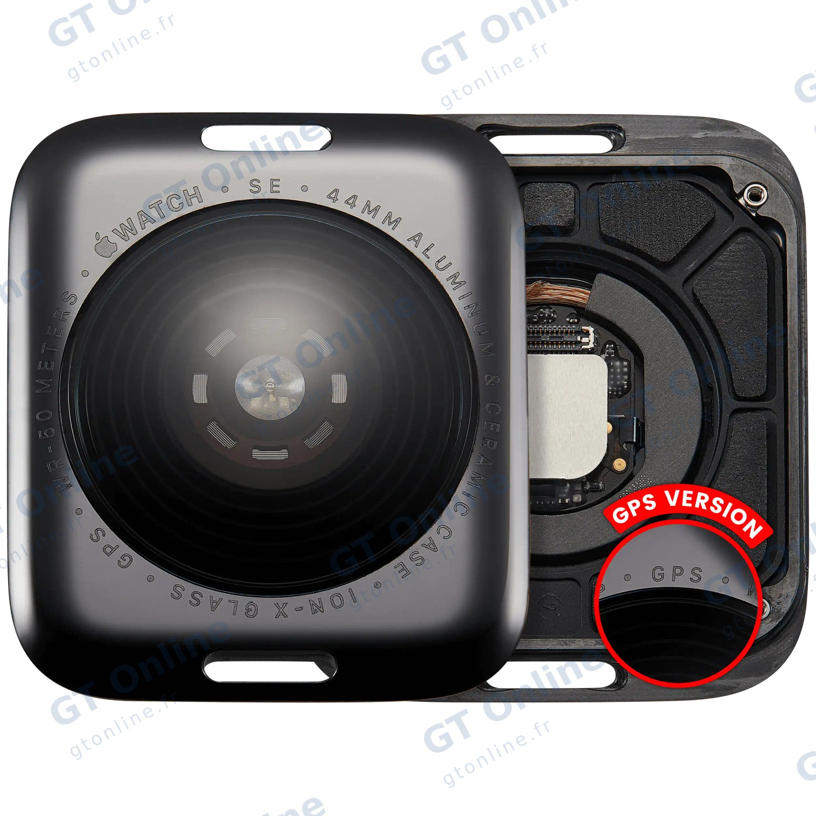 Vitre arrière pour Apple Watch Series SE 1st (44MM) (version GPS, Aluminum / Space Black)