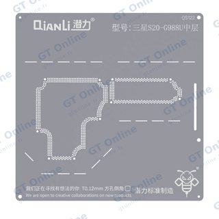 Pochoir de rebillage Qianli Bumblebee QS122 pour Samsung S20 G988U (couche intermédiaire)
