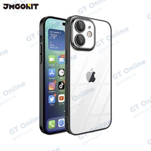 Coque de Protection Crystal Glass JMGOKIT pour Apple iPhone 12 Noir