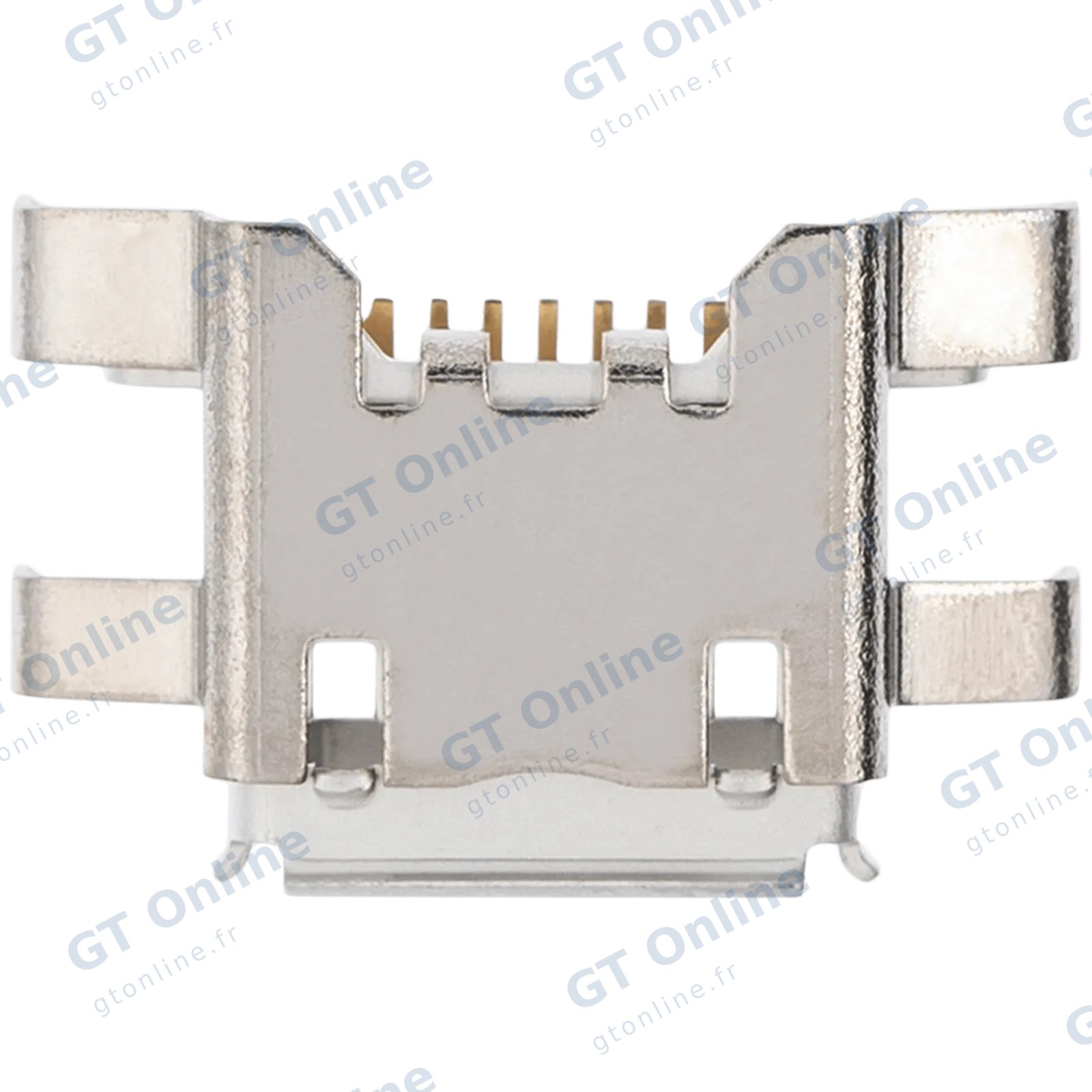 Connecteur de charge à souder — format Micro B, 7 broches, 4 points de fixation (C210)