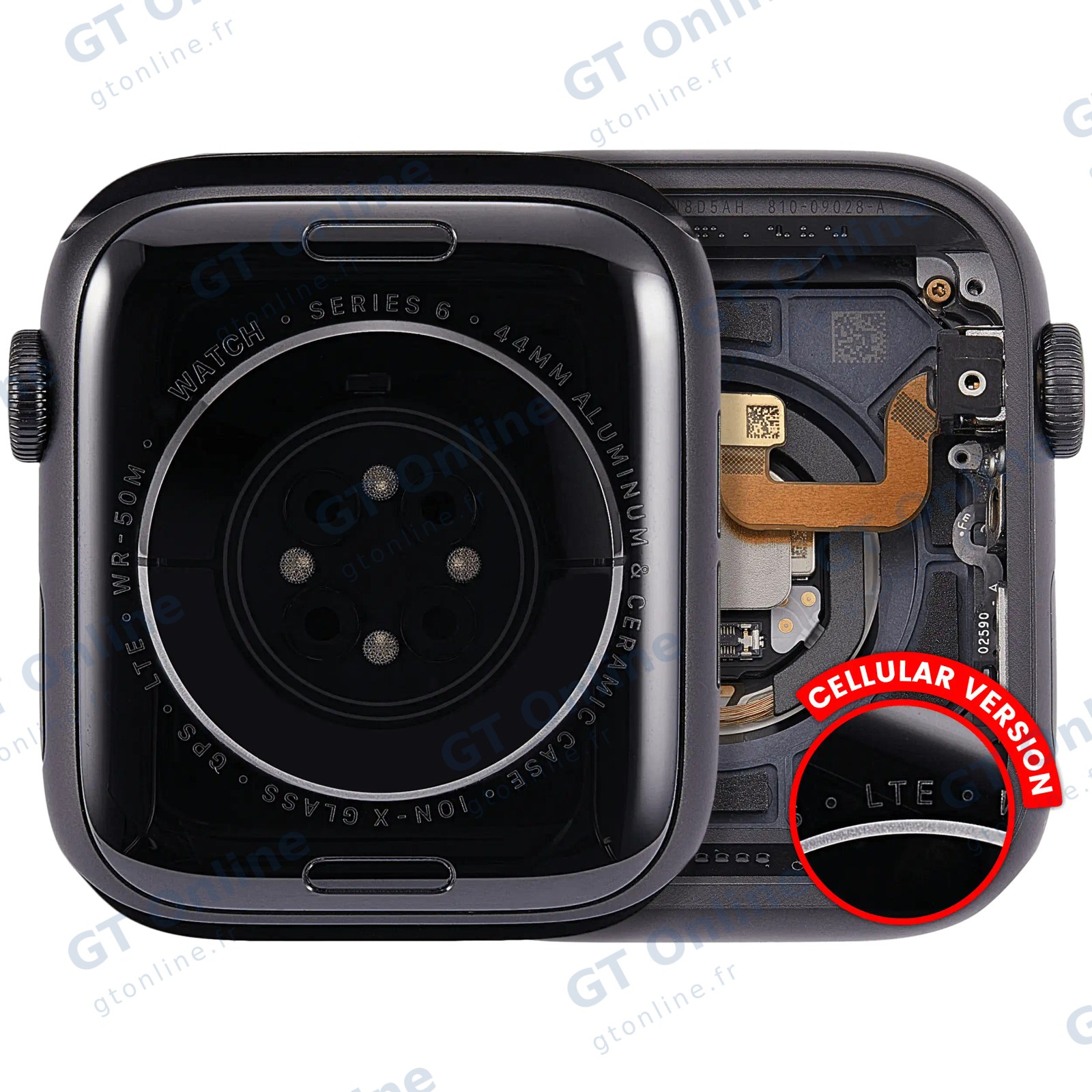 Châssis pour Apple Watch Series 6 (44MM) (origine d'occasion — grade A, Cellular Version, Aluminum / Space Black)
