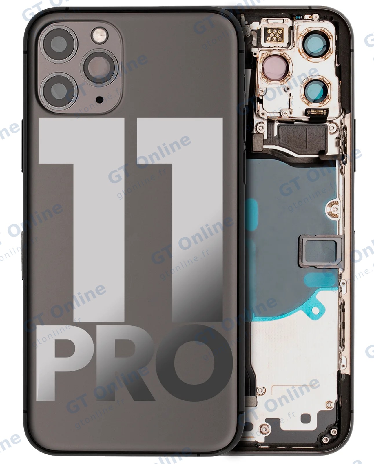 Châssis pour Apple iPhone 11 Pro (origine d'occasion — grade B, Matte Space Gray)