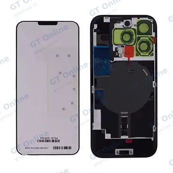 Vitre arrière avec MagSafe, NFC et nappe flash pour Apple IPhone 16 Pro Max (origine, titane noir)