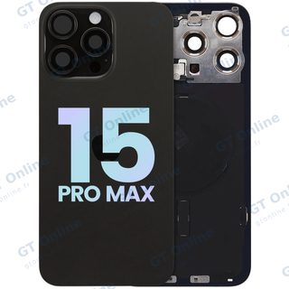 Vitre arrière avec MagSafe, NFC et nappe flash pour Apple IPhone 15 Pro Max (pack service origine, titane noir)