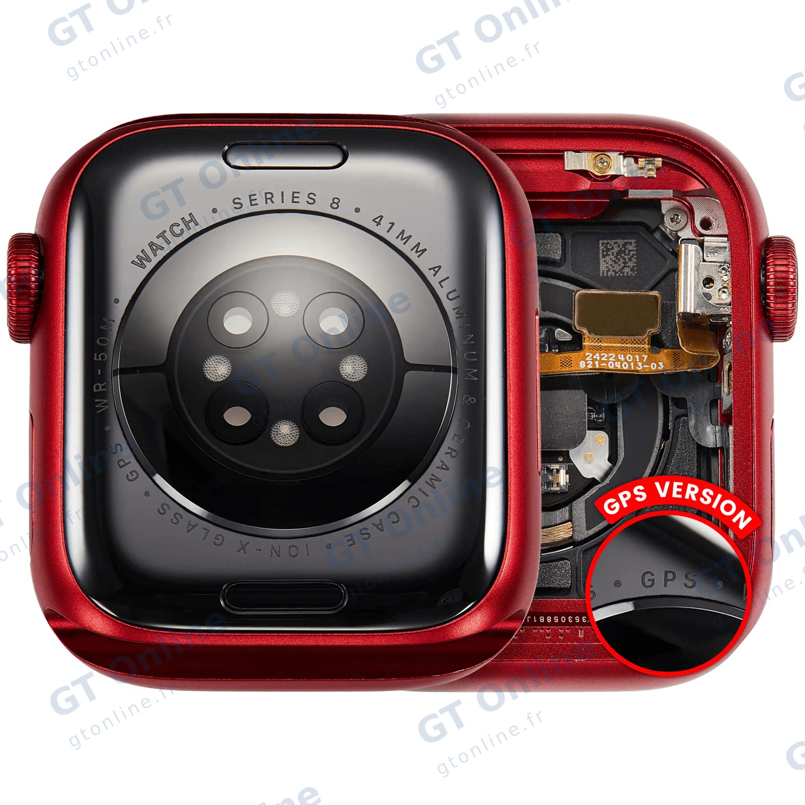 Châssis pour Apple Watch Series 8 (41MM) (origine d'occasion — grade A, version GPS, Aluminum / Red)