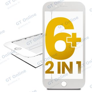 Vitre d’écran avec OCA pour Apple iPhone 6 Plus (blanc, lot de 2)