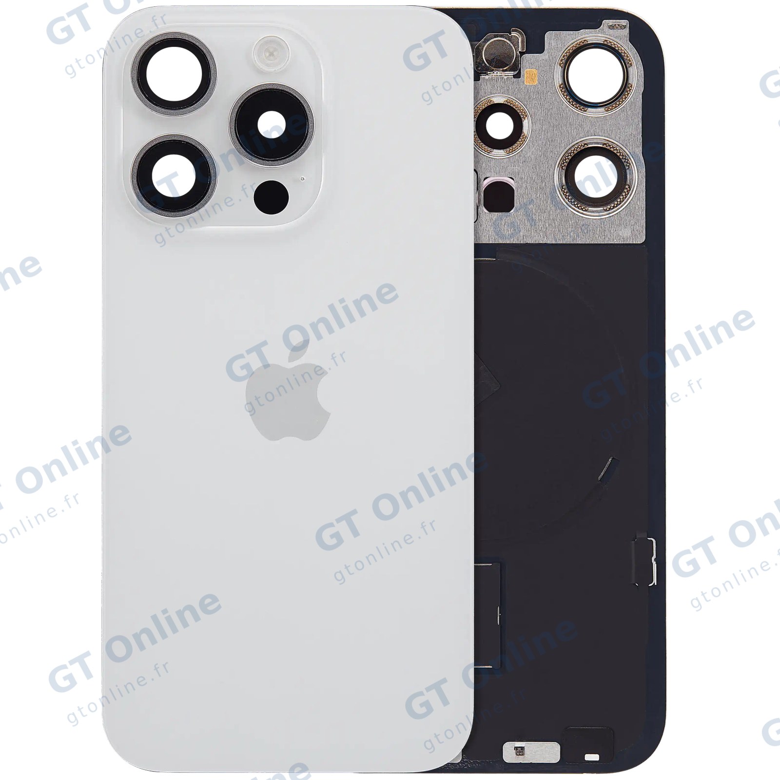 Vitre arrière pour Apple IPhone 15 Pro (origine, White Titanium)