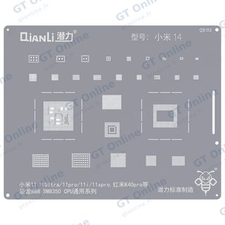 Pochoir de rebillage Qianli Bumblebee QS152 pour Xiaomi 14