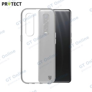 Coque Silicone PROTECT pour OPPO Find X2 Pro Transparent