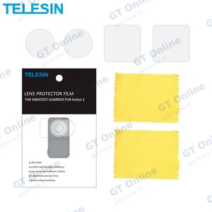 Film de Protection TELESIN OA-FLM-002 pour DJI Action 2 (2x Écran + 2x Lentille) Transparent