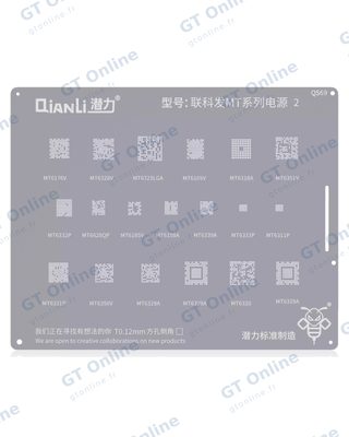 Pochoir de rebillage Qianli Bumblebee QS69 pour puces MTK MT (série 2)