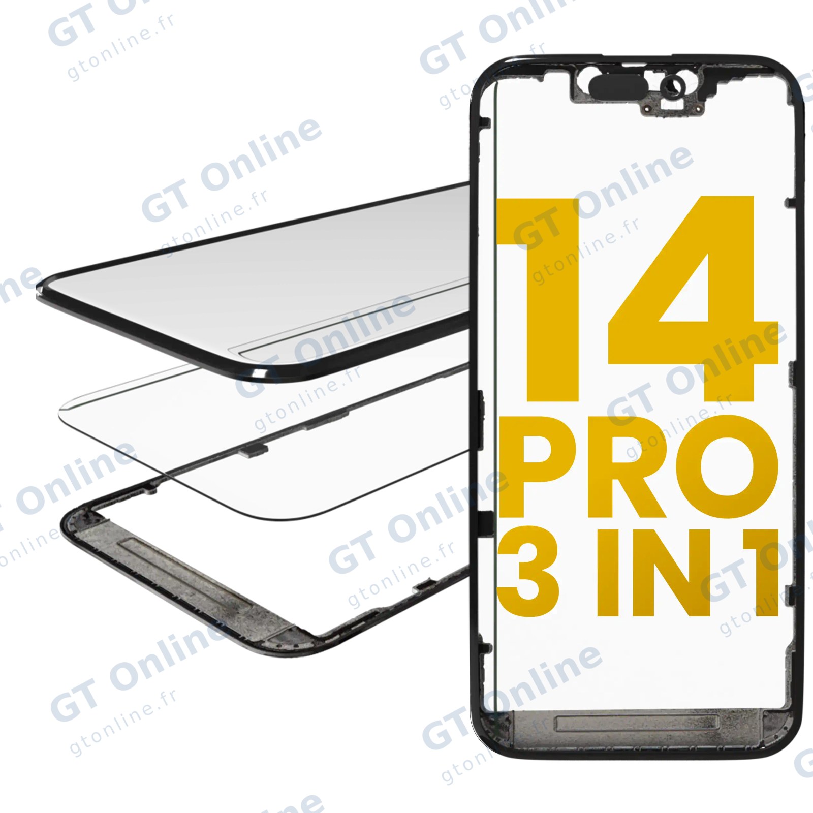 Vitre d’écran avec OCA pour Apple iPhone 14 Pro (OCA Master)