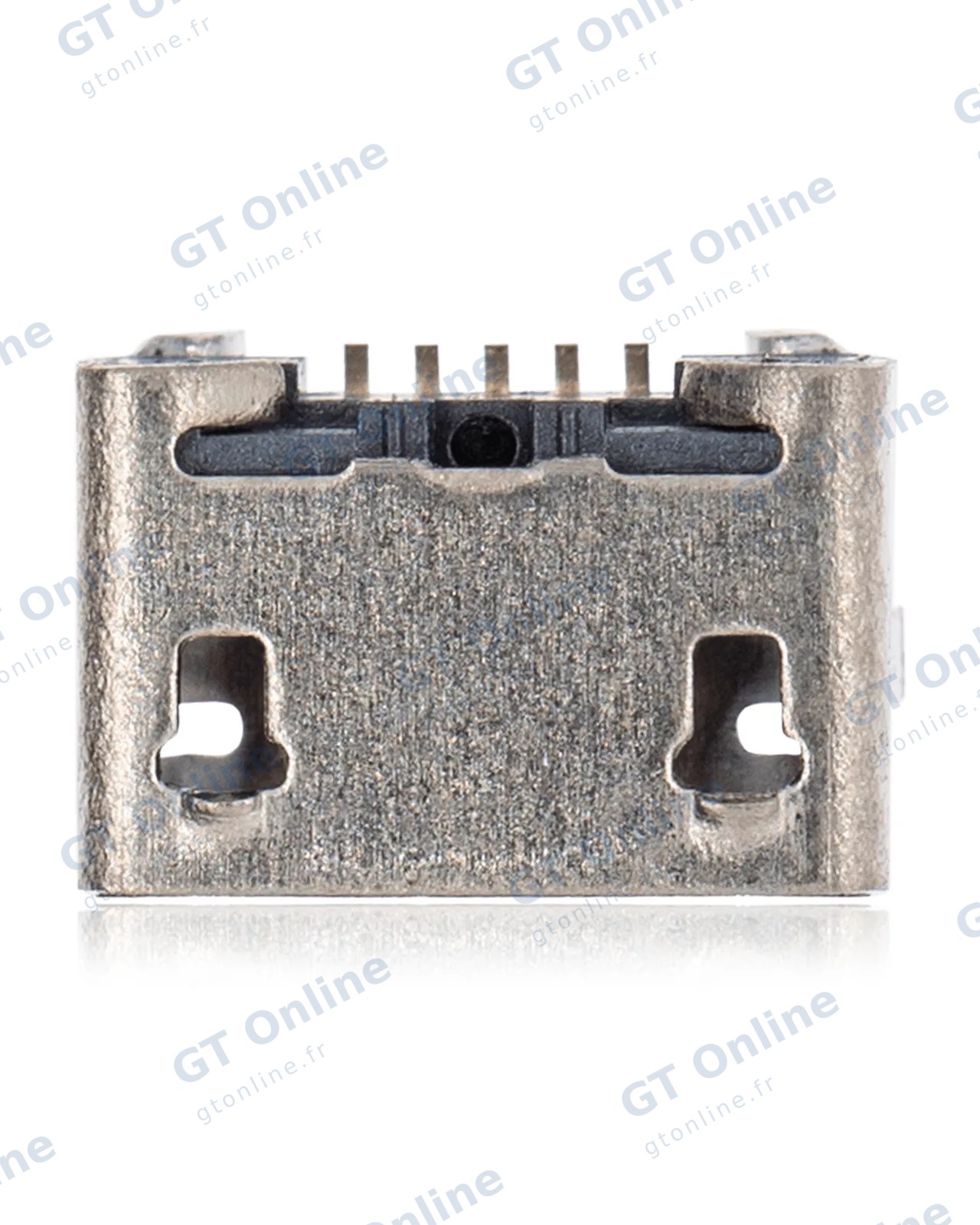 Connecteur de charge à souder — format Micro B, 5 broches, 4 points de fixation (C135)
