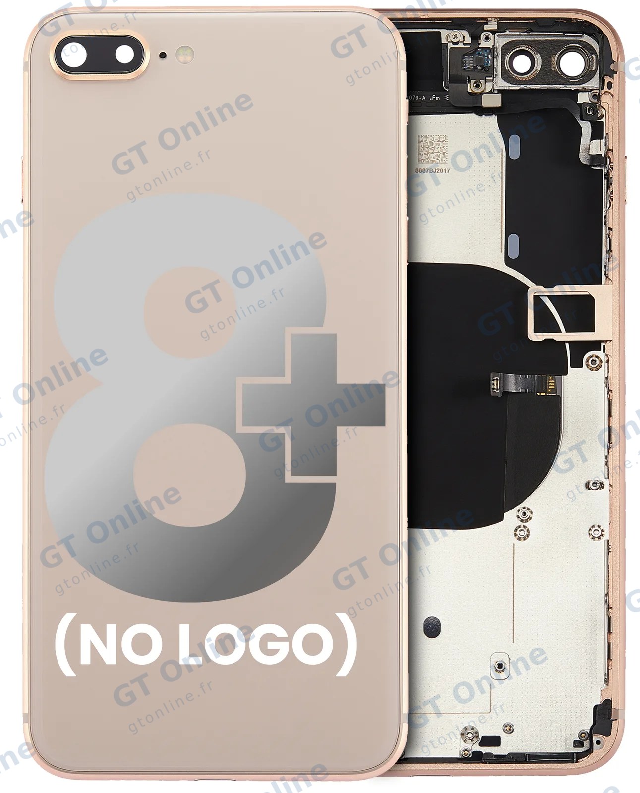 Châssis pour Apple iPhone 8 Plus (sans logo, compatible premium, or)