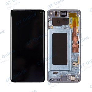 Écran Tactile Soft Oled avec Châssis Samsung Galaxy S10 G973 Bleu