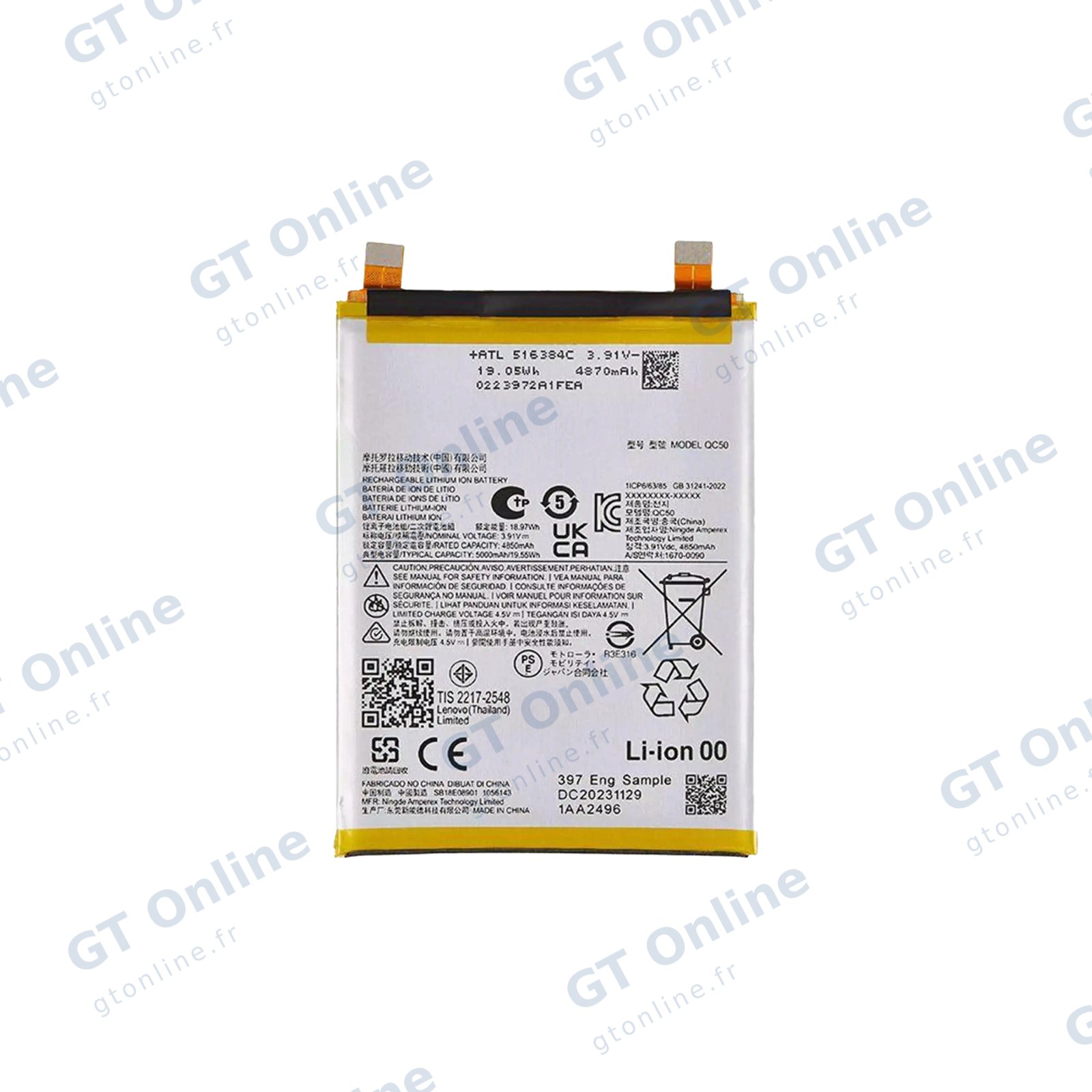 Mousse d’amortissement de batterie pour Motorola Edge 2024 (XT2405 / 2024) (origine)