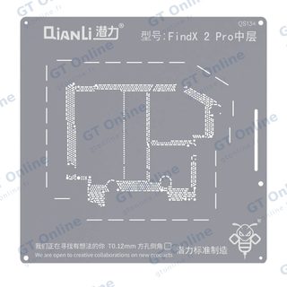 Pochoir de rebillage Qianli Bumblebee QS134 pour OPPO Find X2 Pro (couche intermédiaire)