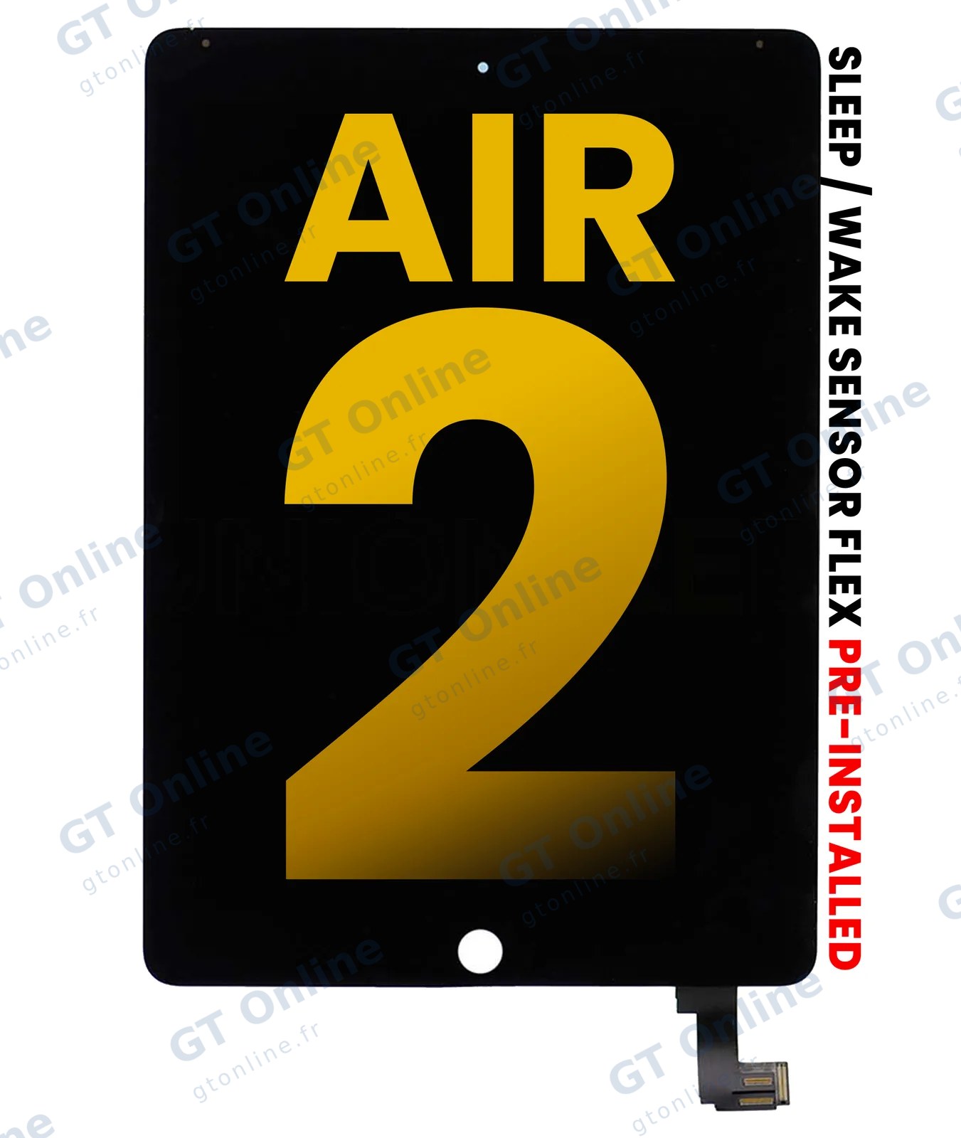 Écran pour Apple iPad Air 2 (reconditionné, noir)