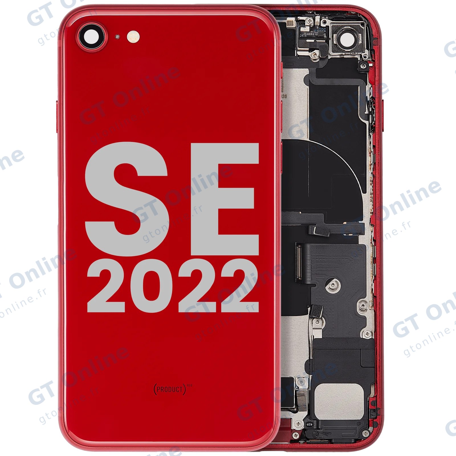 Châssis pour Apple iPhone SE (2022) (origine d'occasion — grade A, rouge)