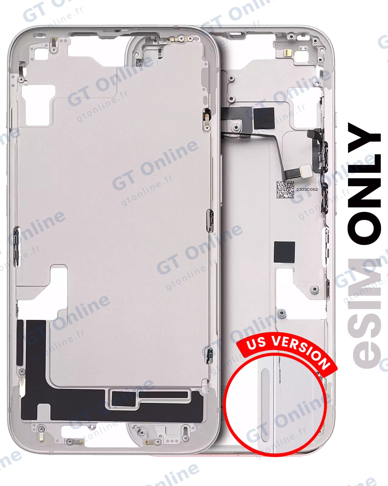 Châssis pour Apple iPhone 14 (version US, origine d'occasion — grade B, lumière stellaire)