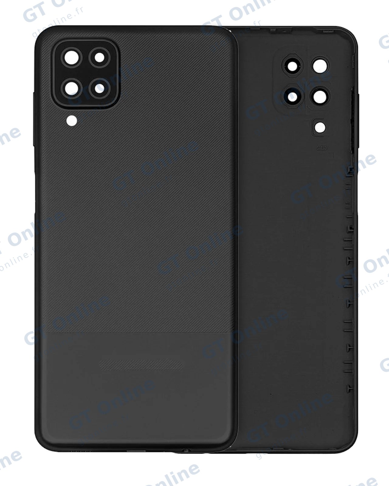 Vitre arrière pour Samsung Galaxy A12 Nacho (A127 / 2021) (pack service origine, noir)