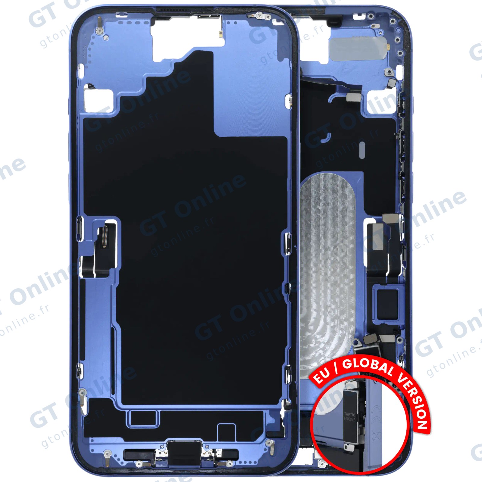 Châssis pour Apple iPhone 16 Plus (version EU, origine d'occasion — grade A, bleu outremer)