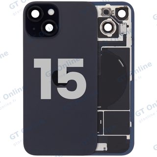 Vitre arrière pour Apple iPhone 15 (origine d'occasion — grade A, noir)