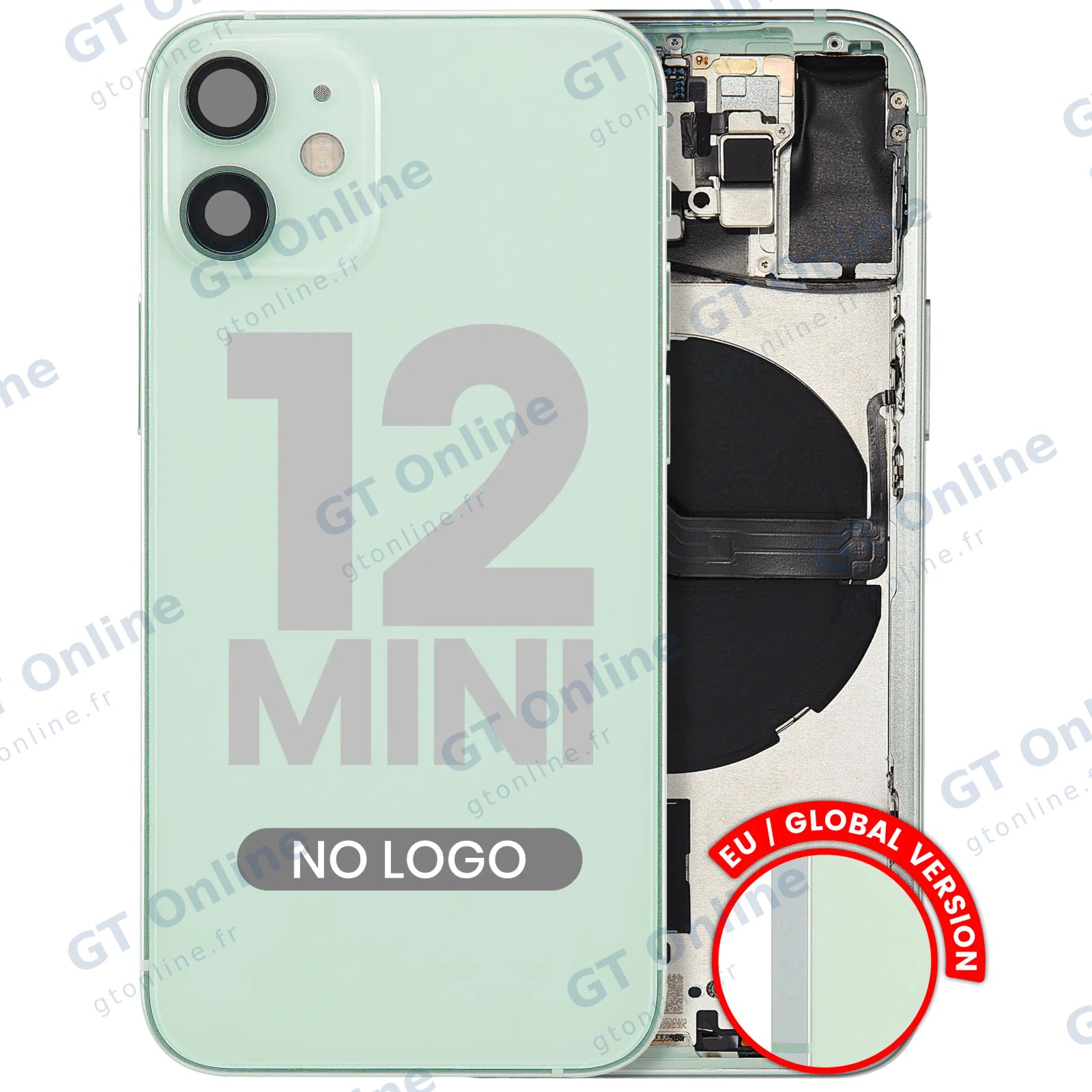 Châssis pour Apple iPhone 12 Mini (version EU, compatible premium, vert)